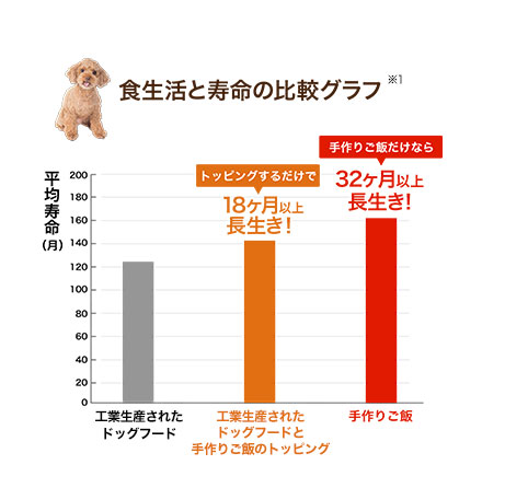 食生活と寿命の比較グラフ